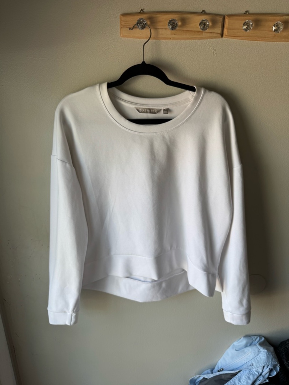 Athleta Modern Crew Neck Sweatshirt White Size M
